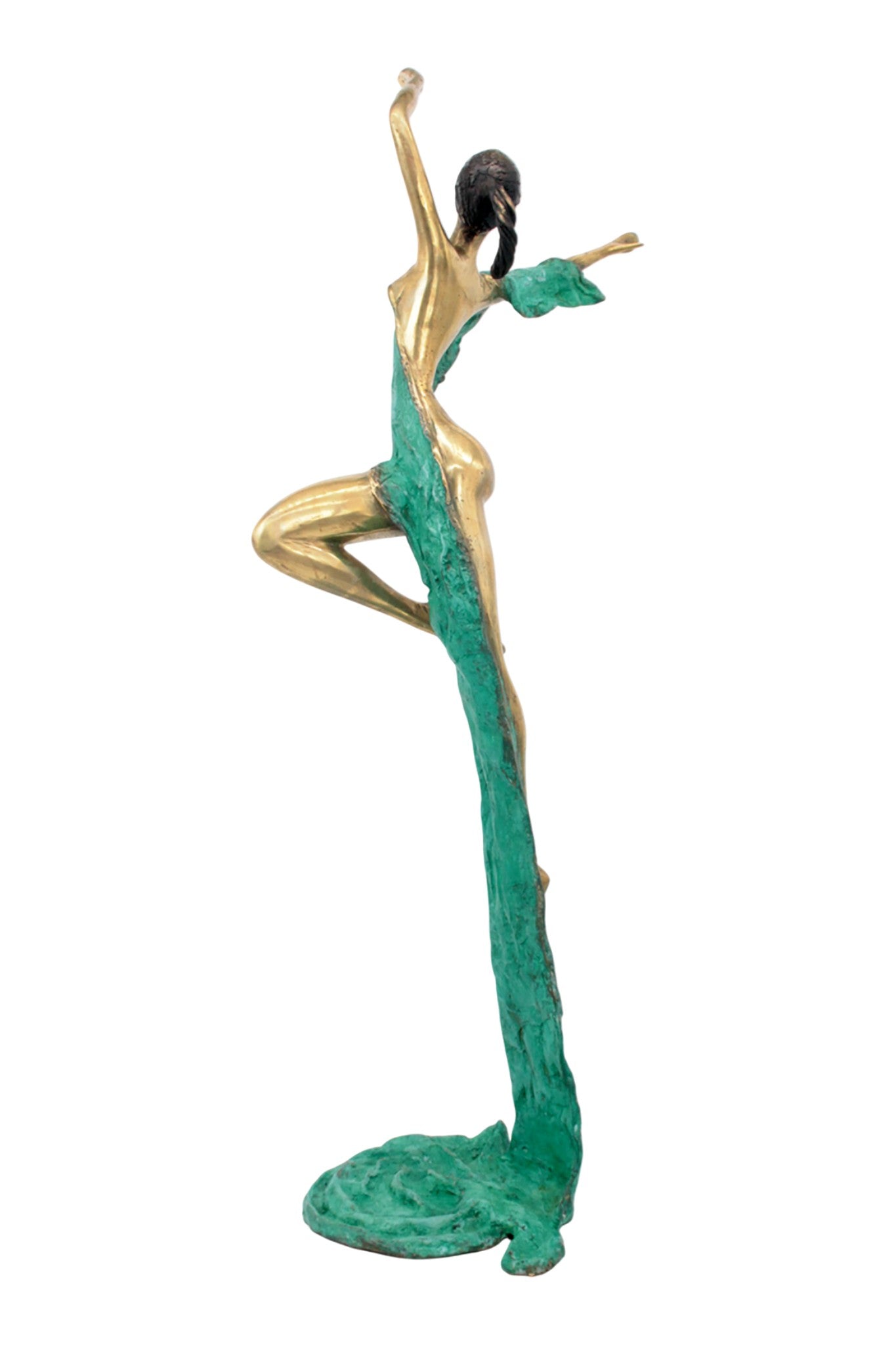 Bronze Issouf danseuse 70 cm vert n°1 