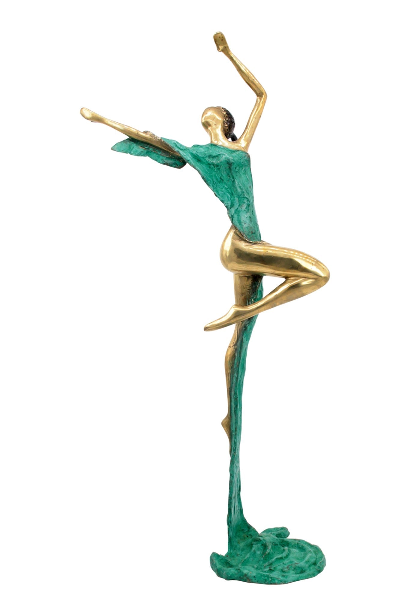 Bronze Issouf danseuse 70 cm vert n°1 