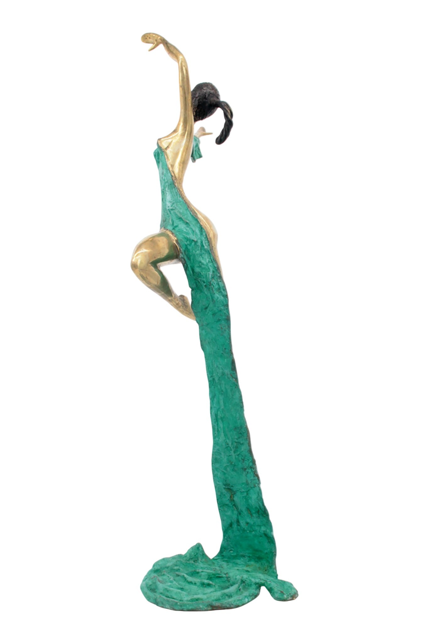 Bronze Issouf danseuse 70 cm vert n°1 