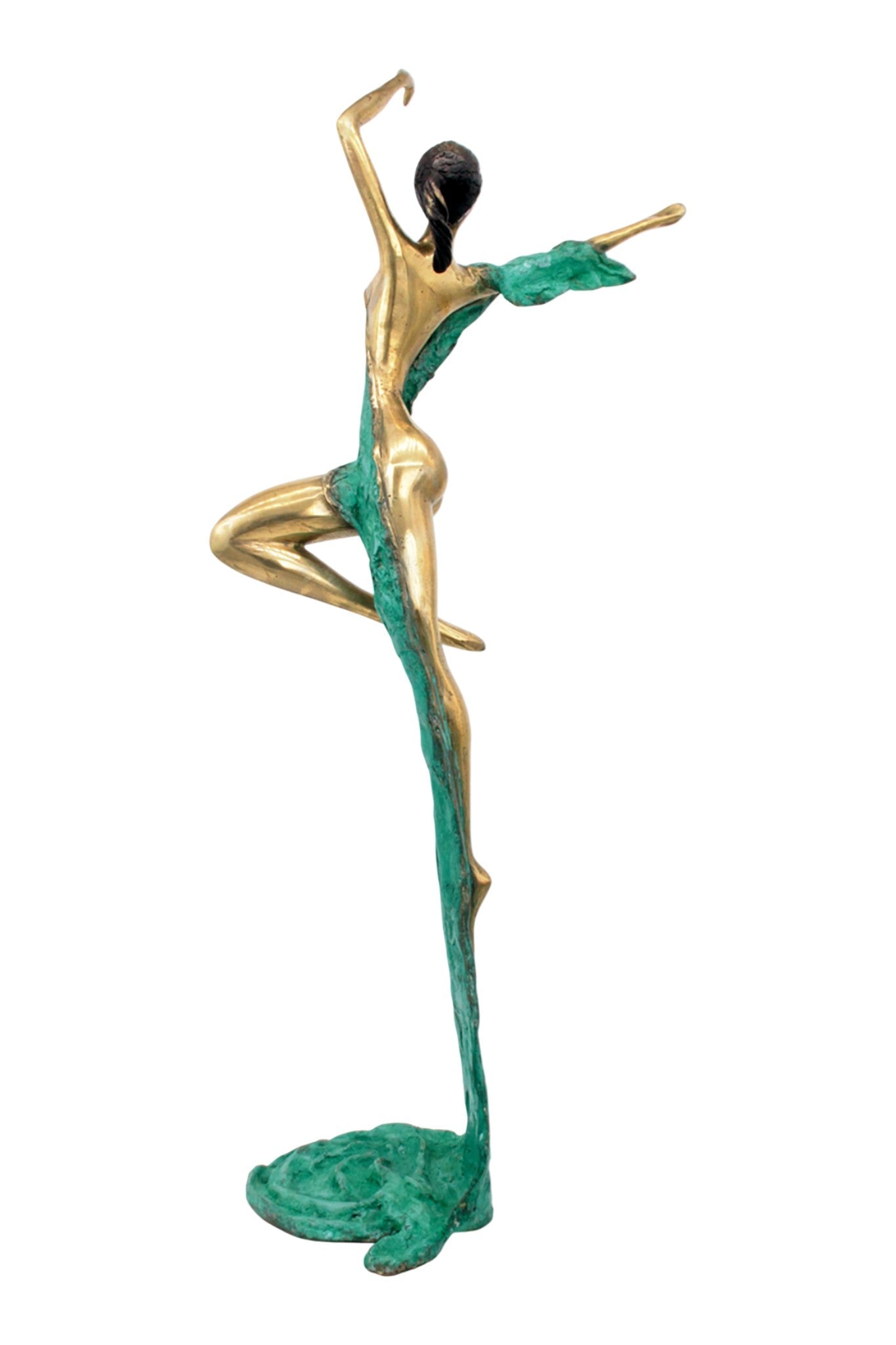 Bronze Issouf danseuse 70 cm vert n°1 