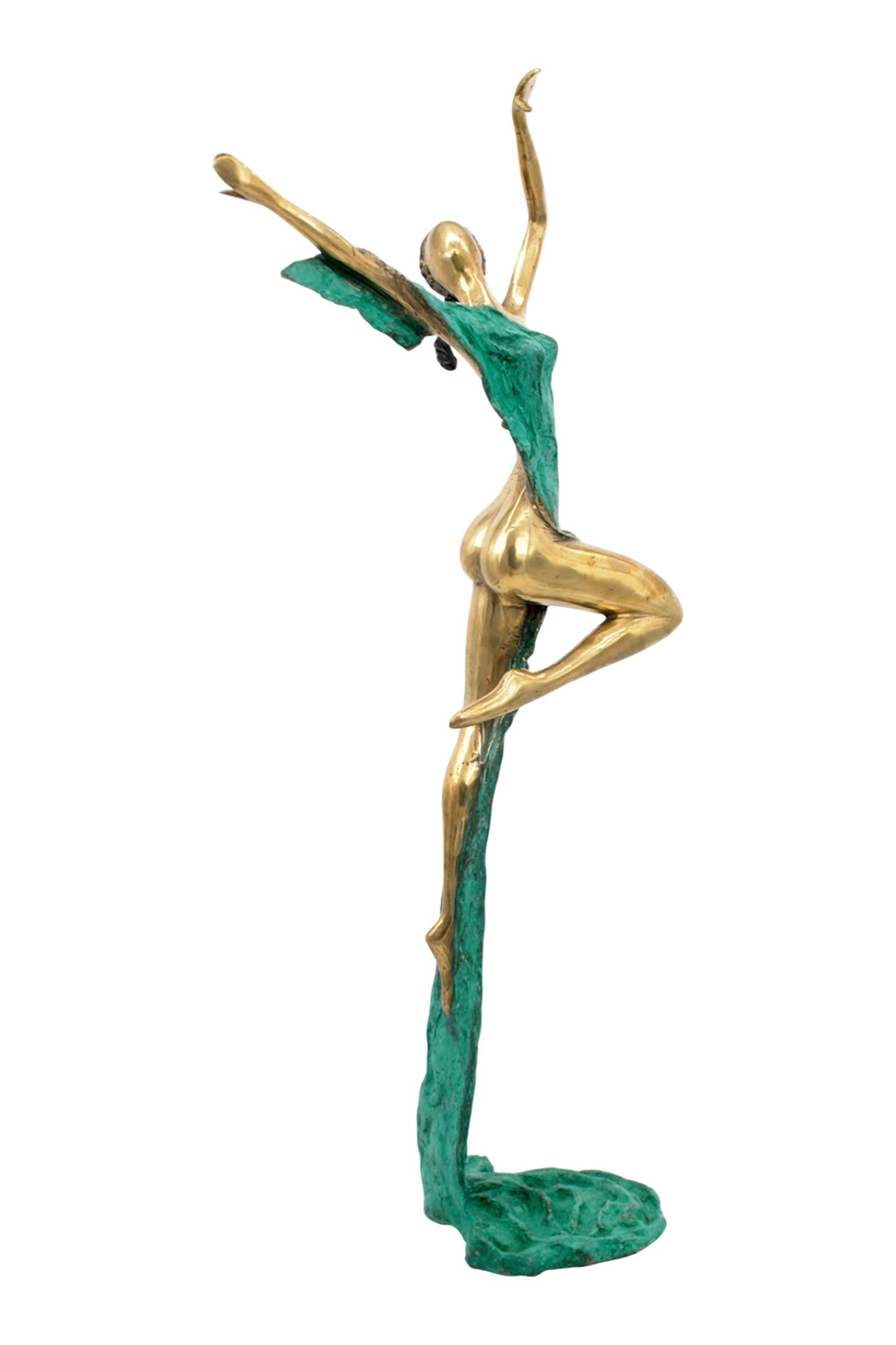 Bronze Issouf danseuse 70 cm vert n°1 