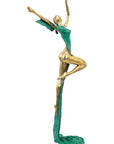 Bronze Issouf danseuse 70 cm vert n°1 