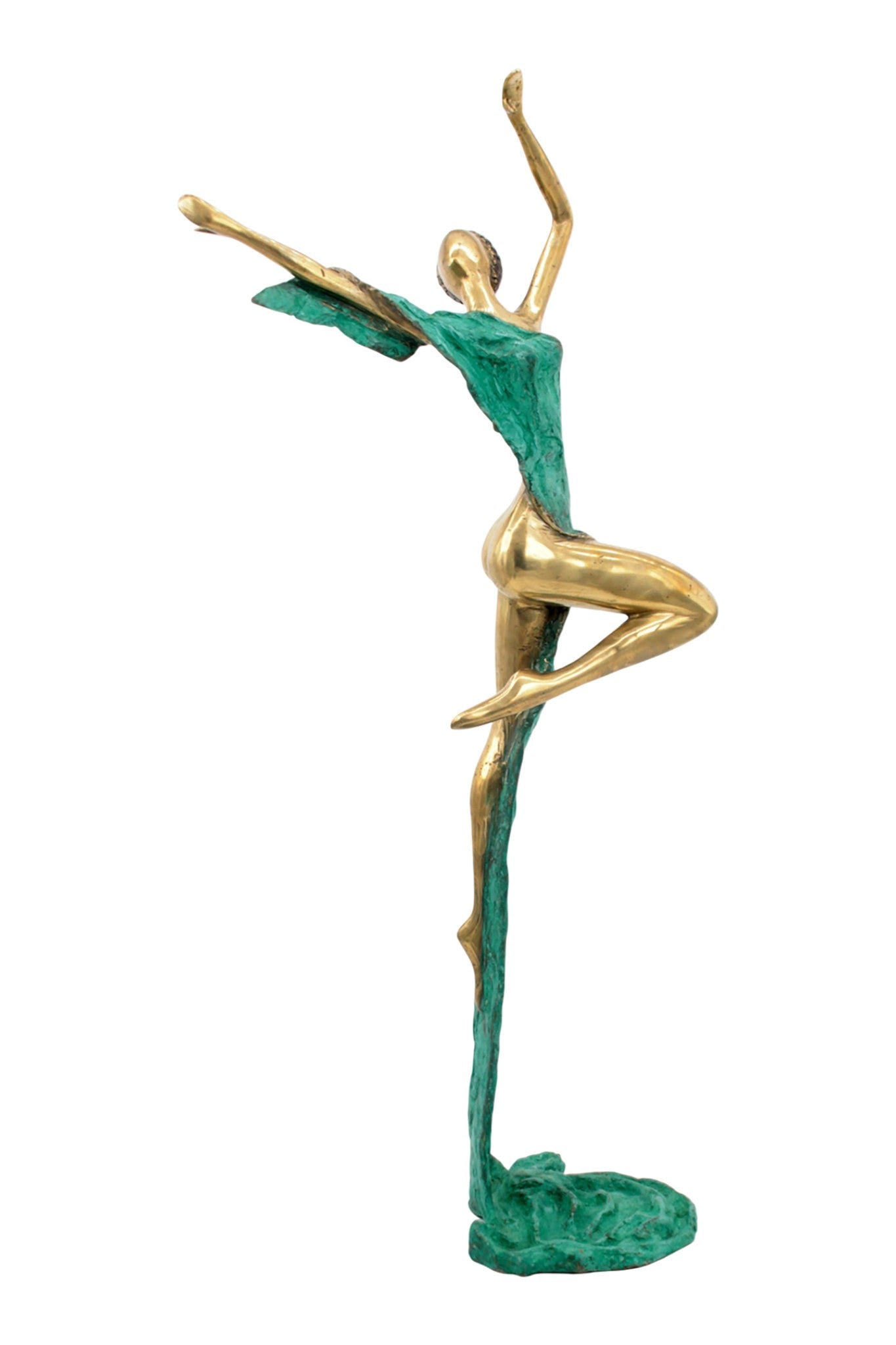 Bronze Issouf danseuse 70 cm vert n°1 