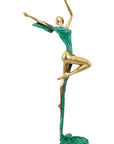 Bronze Issouf danseuse 70 cm vert n°1 