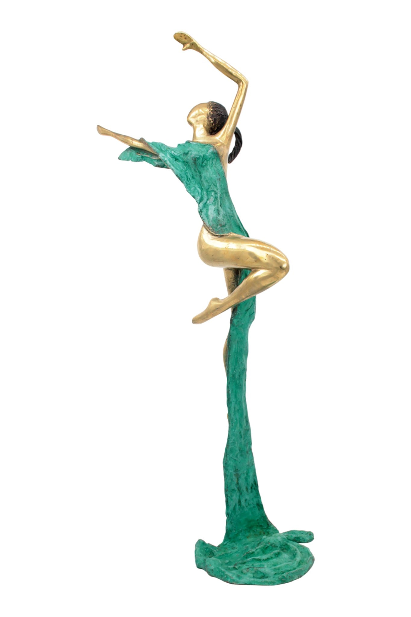 Bronze Issouf danseuse 70 cm vert n°1 