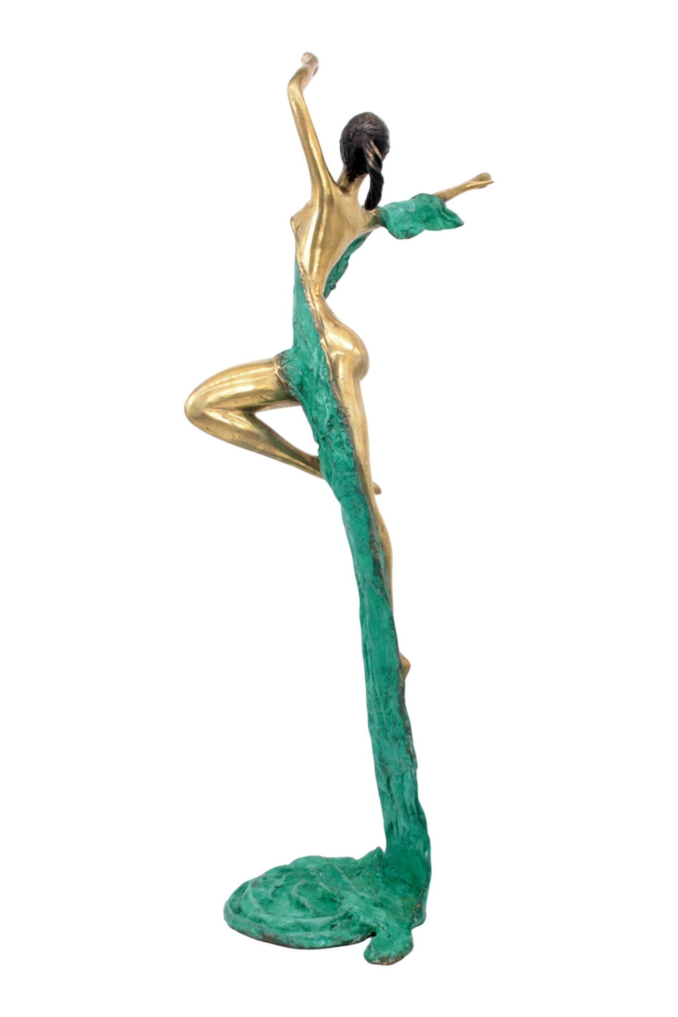 Bronze Issouf danseuse 70 cm vert n°1 