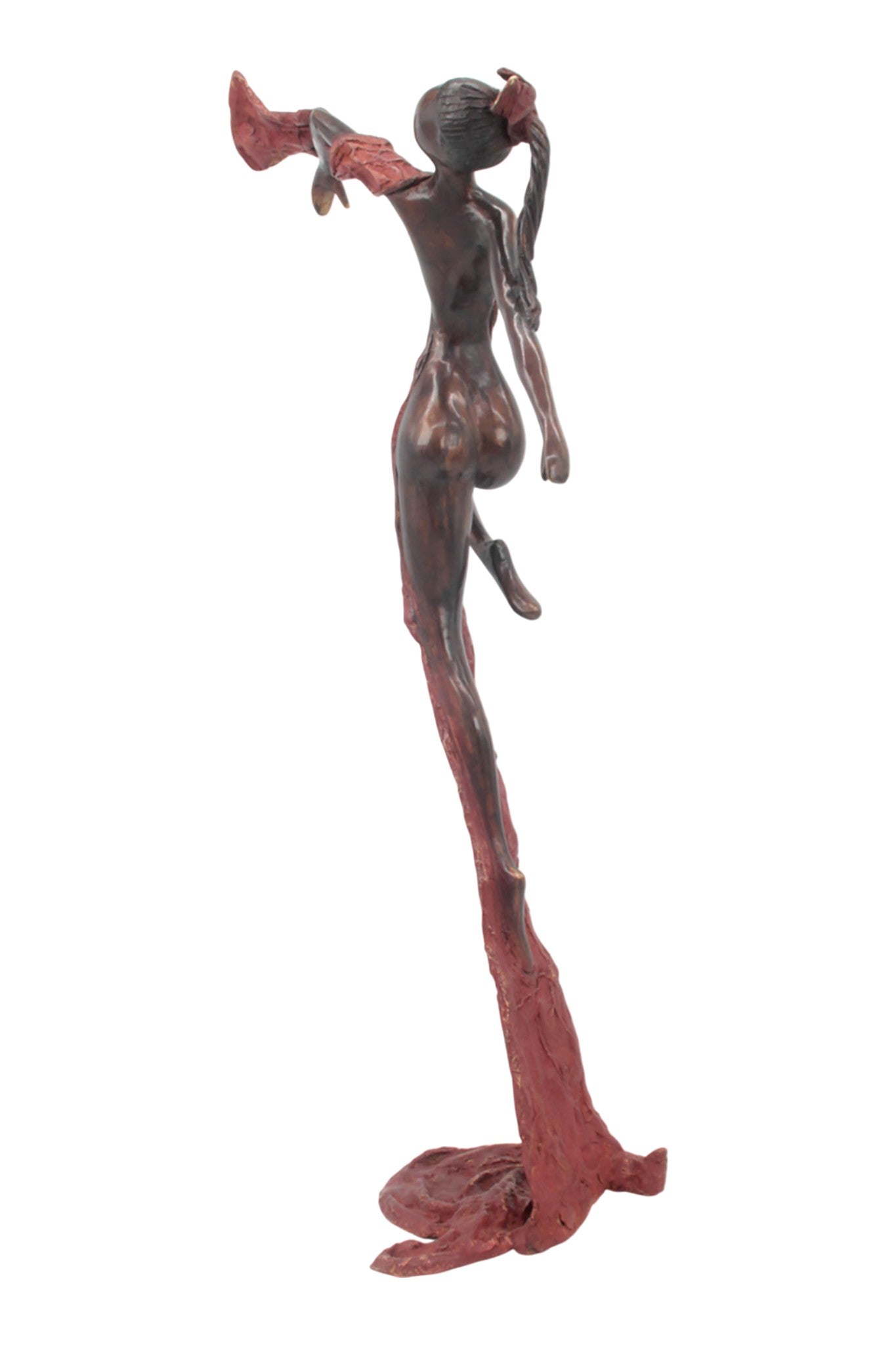 Bronze Issouf danseuse 70 cm rouge n°1 