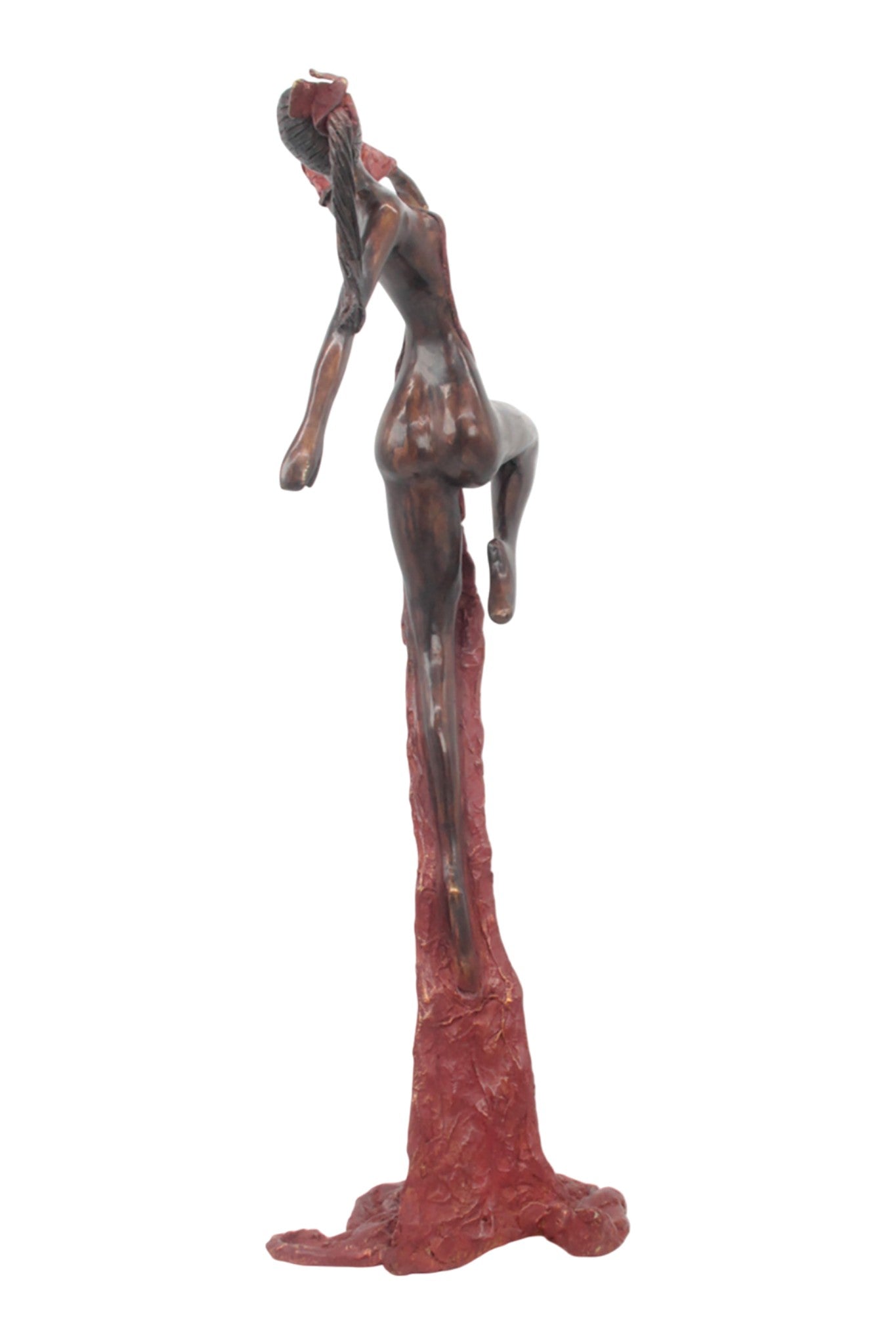 Bronze Issouf danseuse 70 cm rouge n°1 