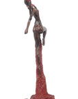 Bronze Issouf danseuse 70 cm rouge n°1 