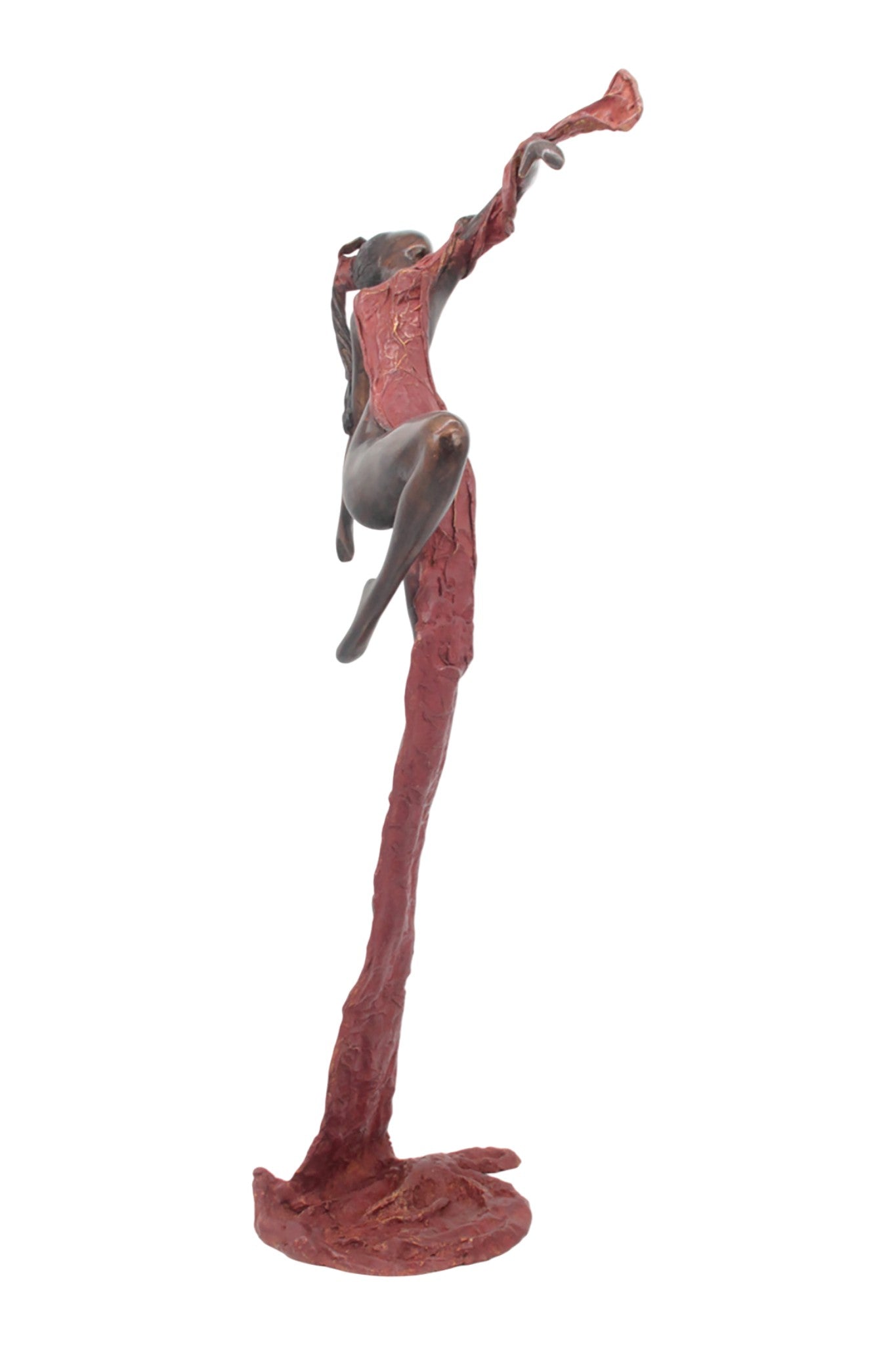 Bronze Issouf danseuse 70 cm rouge n°1 