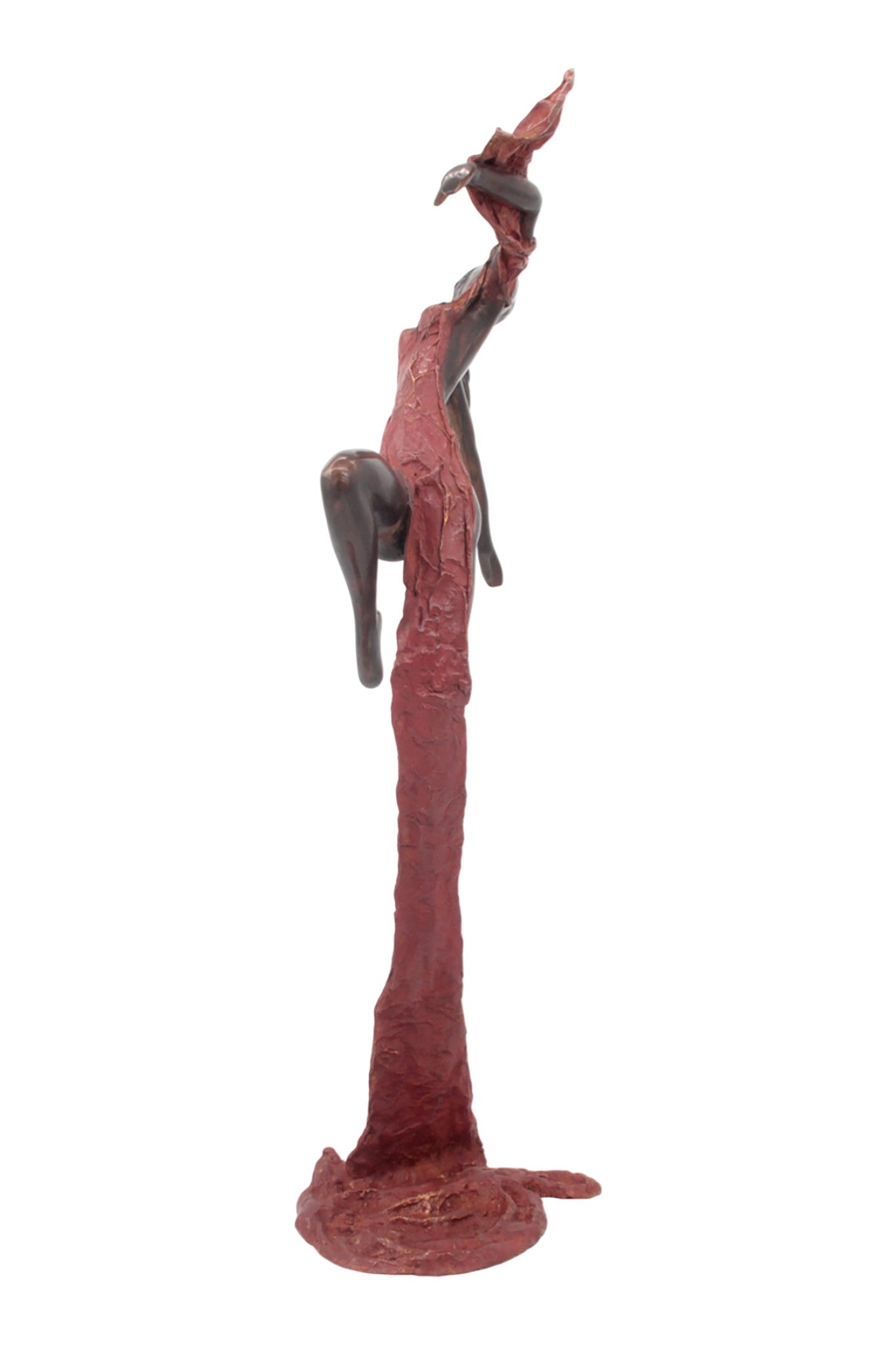 Bronze Issouf danseuse 70 cm rouge n°1 