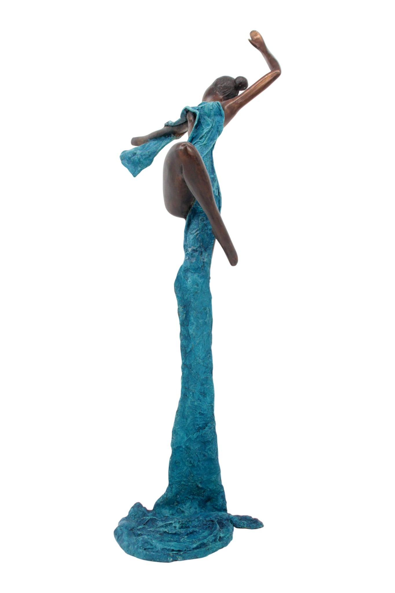 Bronze Issouf danseuse 70 cm bleu n°4 