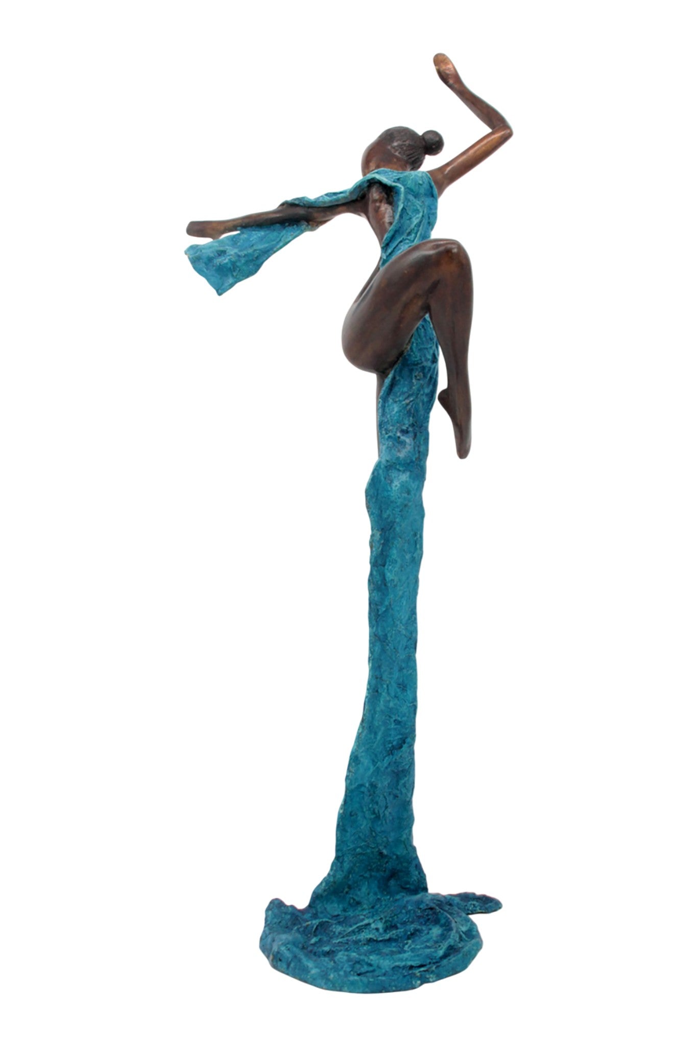 Bronze Issouf danseuse 70 cm bleu n°4 