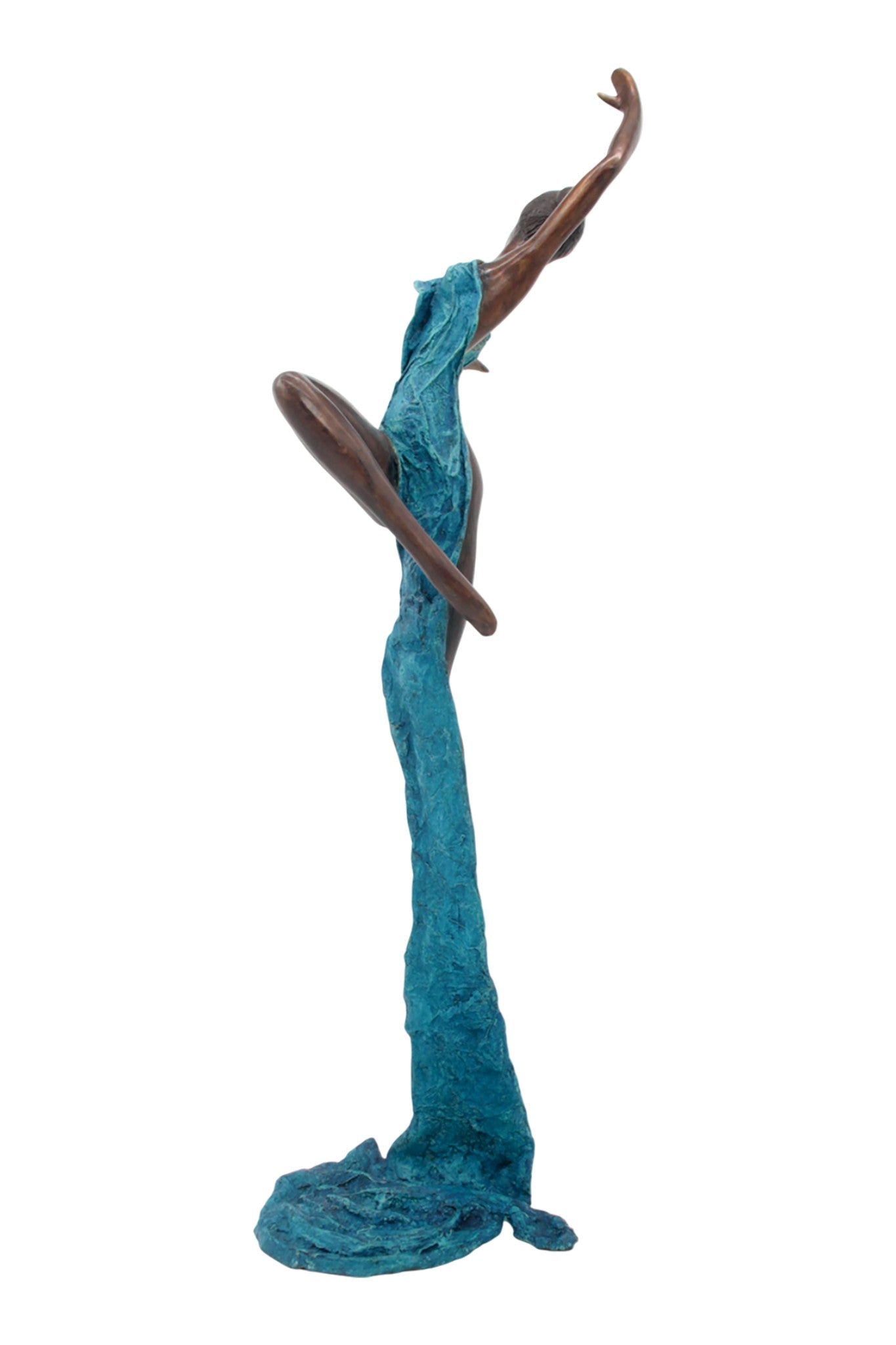Bronze Issouf danseuse 70 cm bleu n°4 