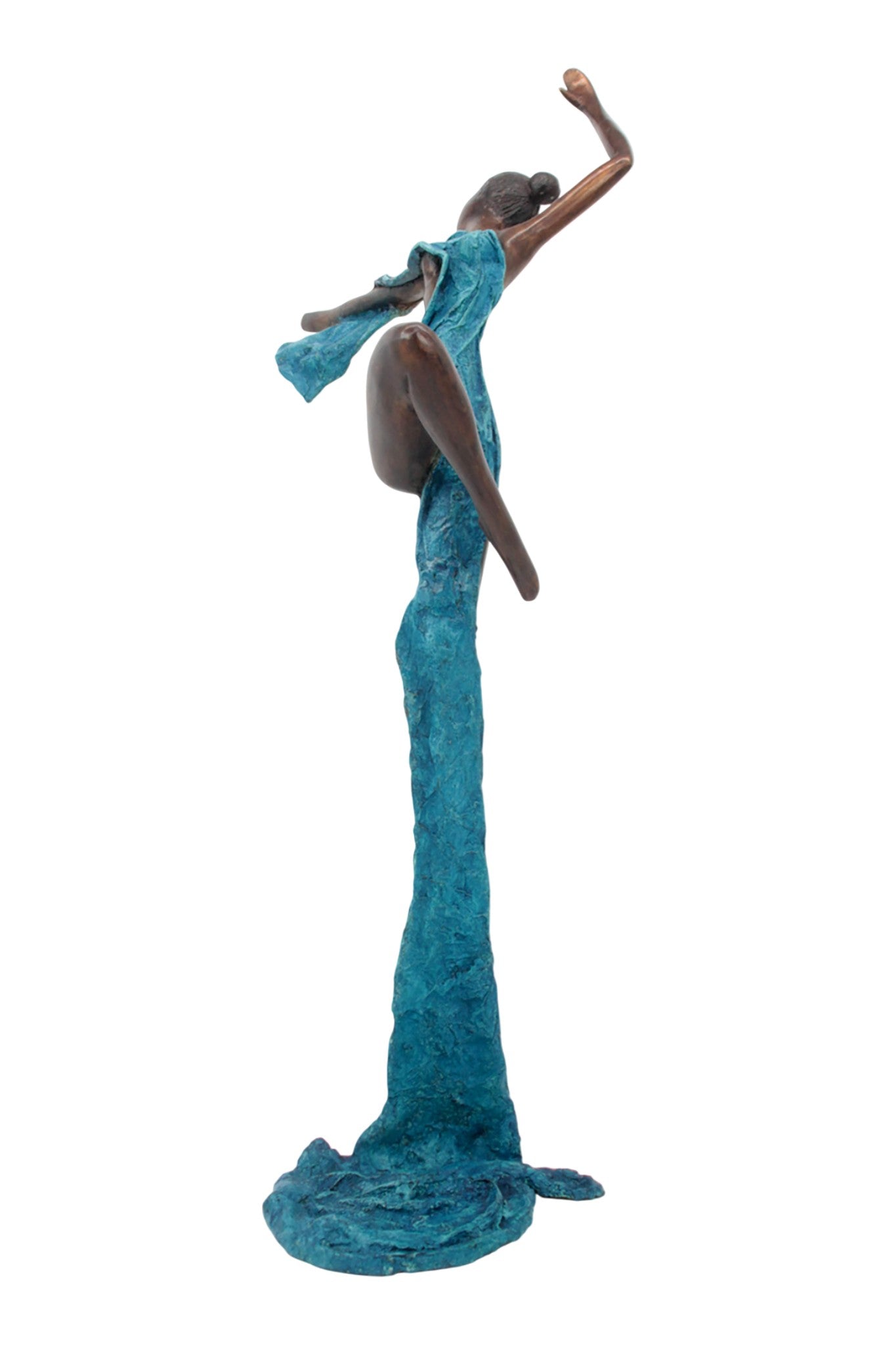 Bronze Issouf danseuse 70 cm bleu n°4 