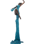 Bronze Issouf danseuse 70 cm bleu n°4 