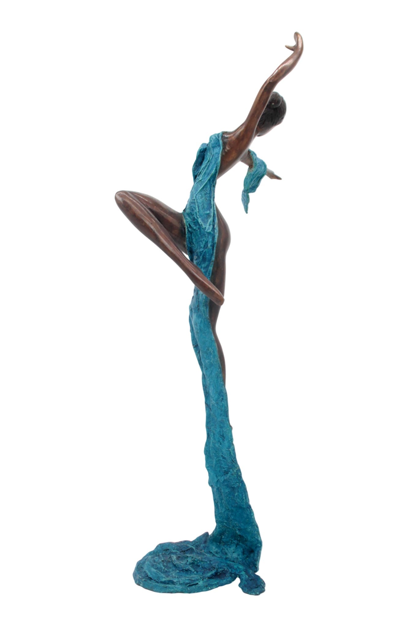 Bronze Issouf danseuse 70 cm bleu n°4 