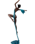 Bronze Issouf danseuse 70 cm bleu n°4 