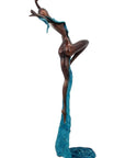 Bronze Issouf danseuse 70 cm bleu n°4 
