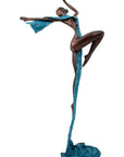 Bronze Issouf danseuse 70 cm bleu n°4 