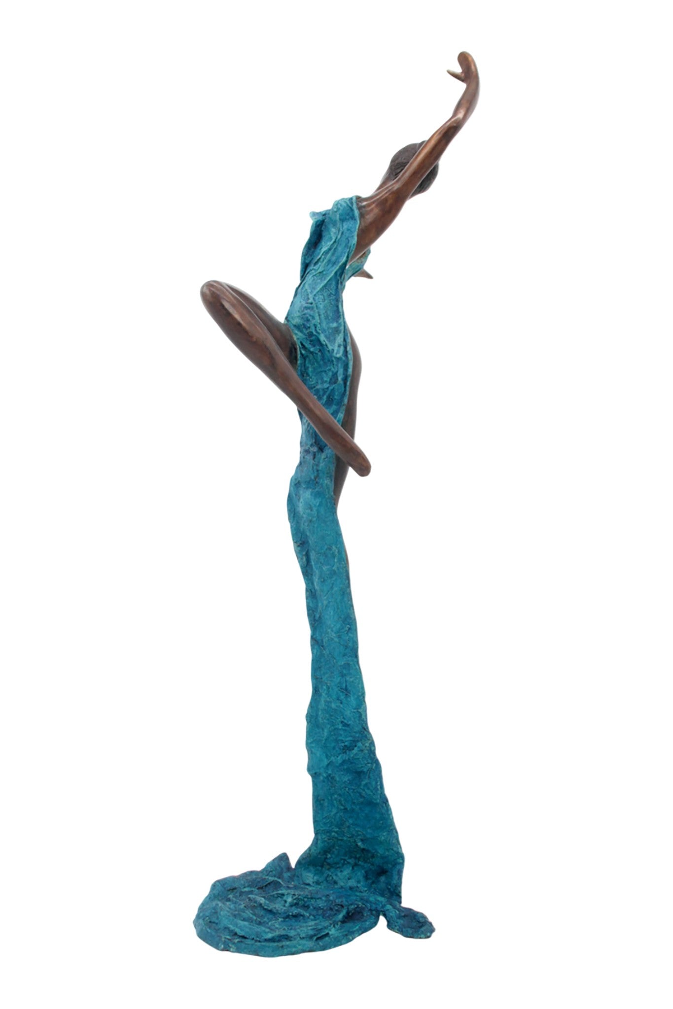Bronze Issouf danseuse 70 cm bleu n°4 