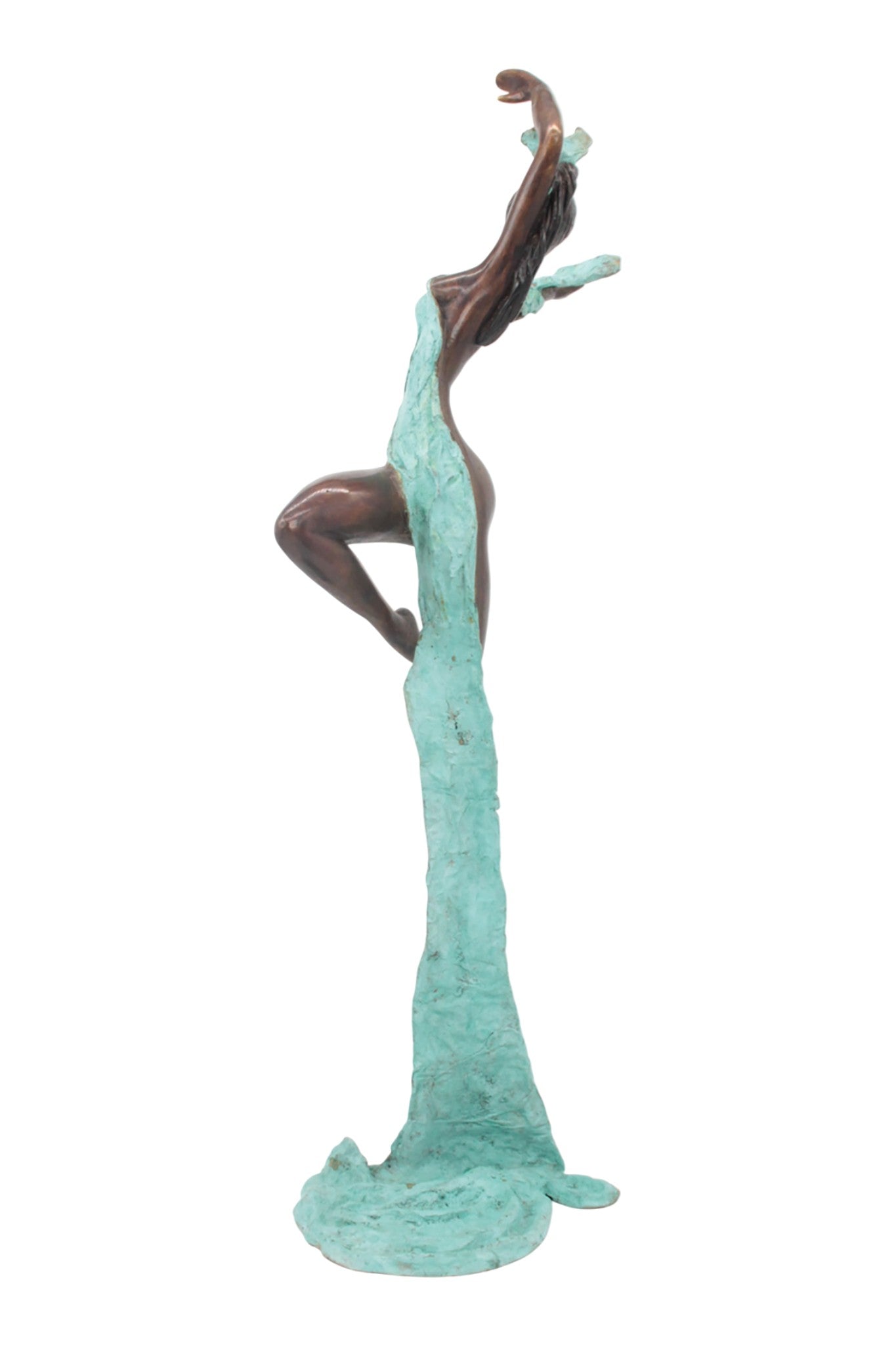 Bronze Issouf danseuse 70 cm turquoise n°2 