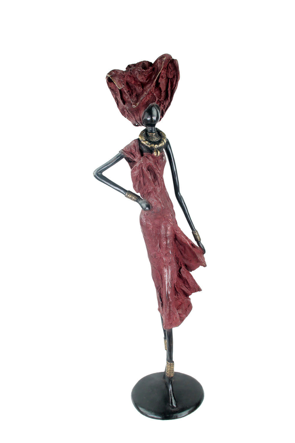 Bronze Issouf 70 cm rouge n°1 Bronzes d'Afrique