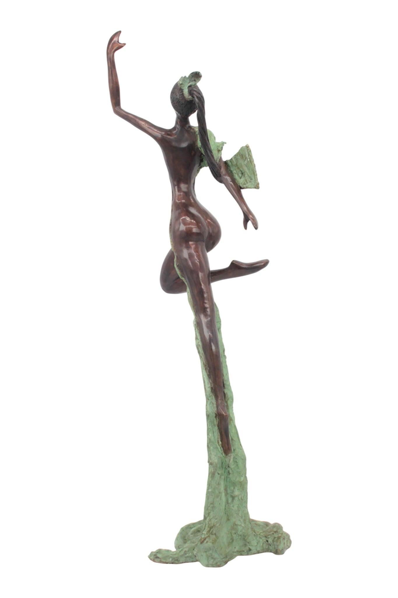 Bronze Issouf danseuse 70 cm vert n°3 