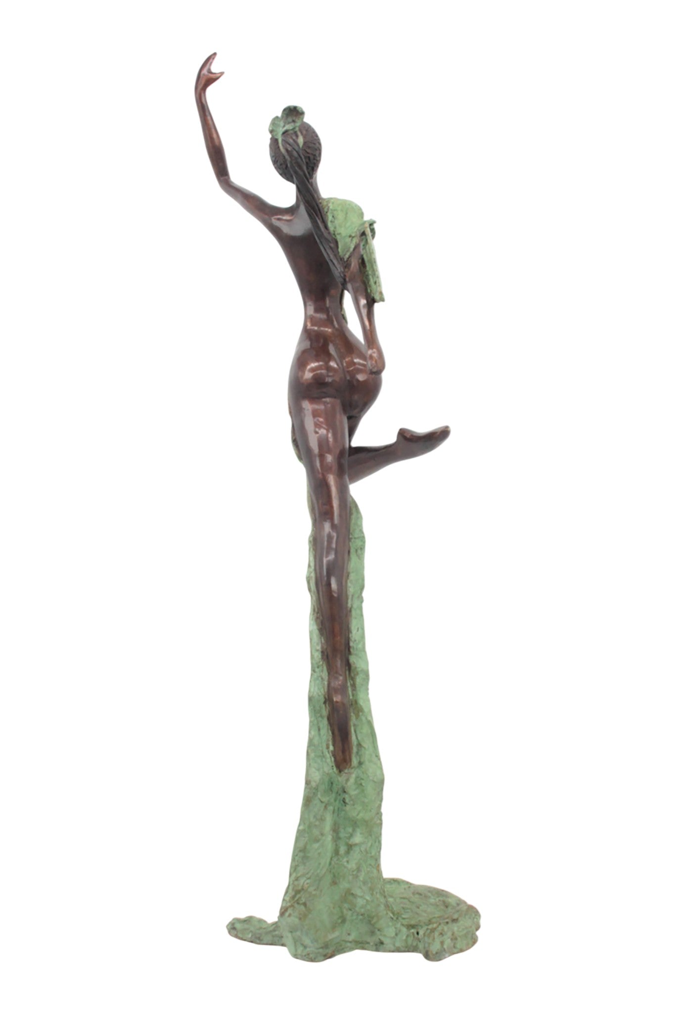 Bronze Issouf danseuse 70 cm vert n°3 