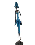 Bronze Issouf 70 cm bleu n°3 Bronzes d'Afrique