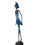 Bronze Issouf 70 cm bleu n°3 Bronzes d'Afrique