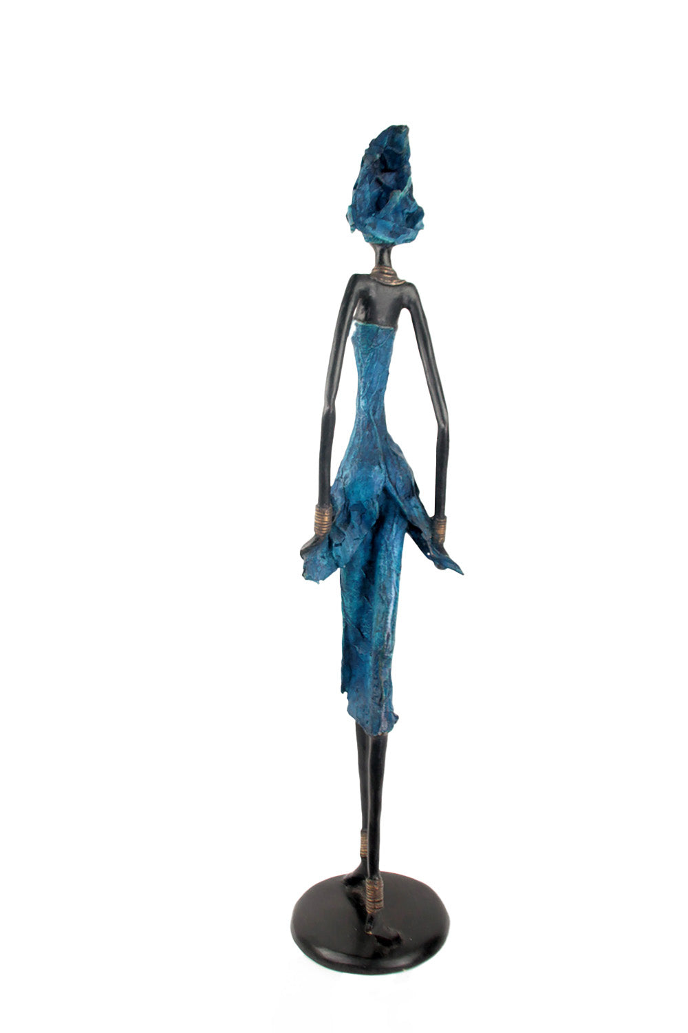 Bronze Issouf 70 cm bleu n°3 Bronzes d'Afrique