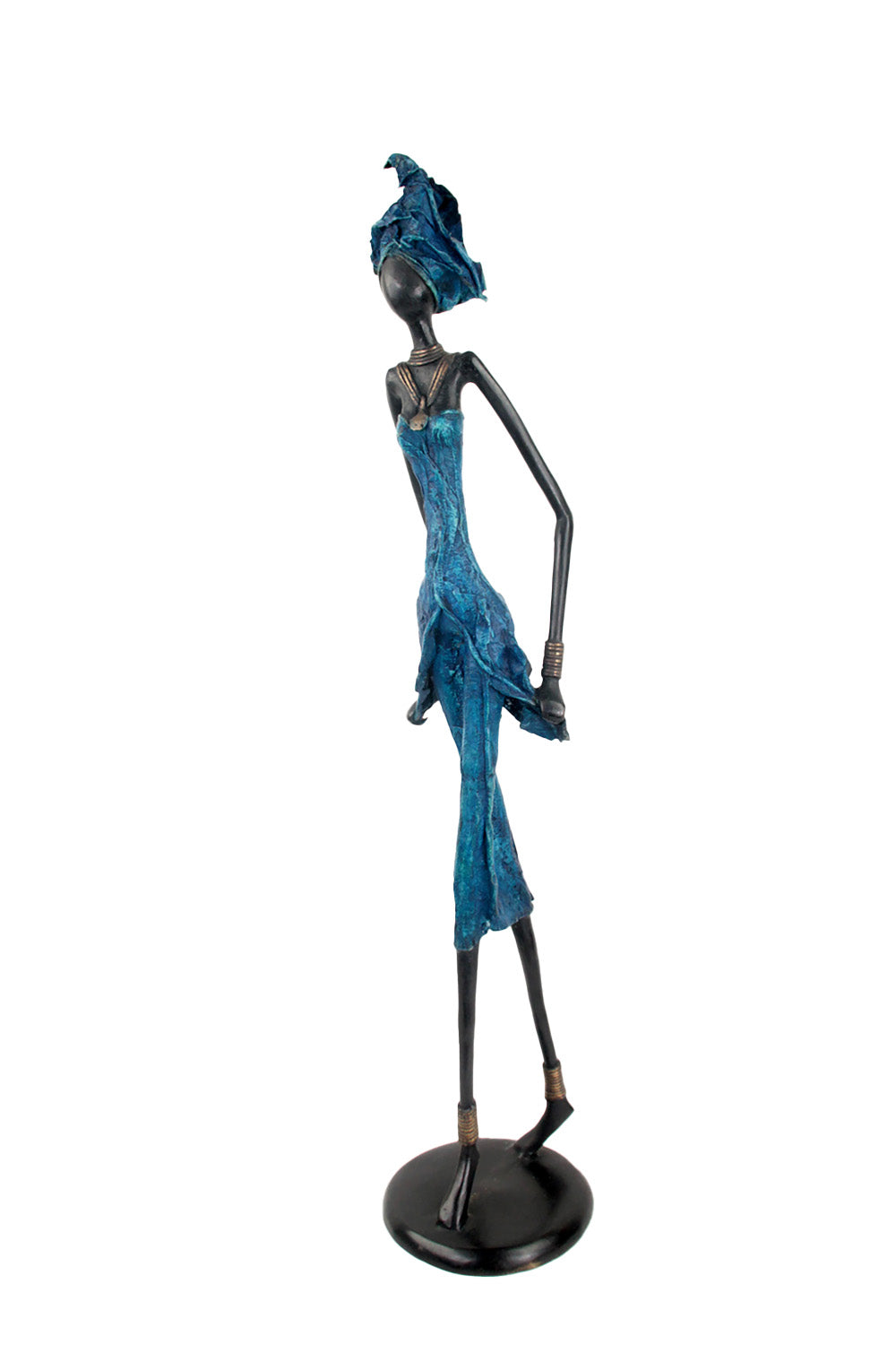 Bronze Issouf 70 cm bleu n°3 Bronzes d'Afrique