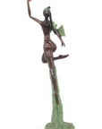 Bronze Issouf danseuse 70 cm vert n°3 