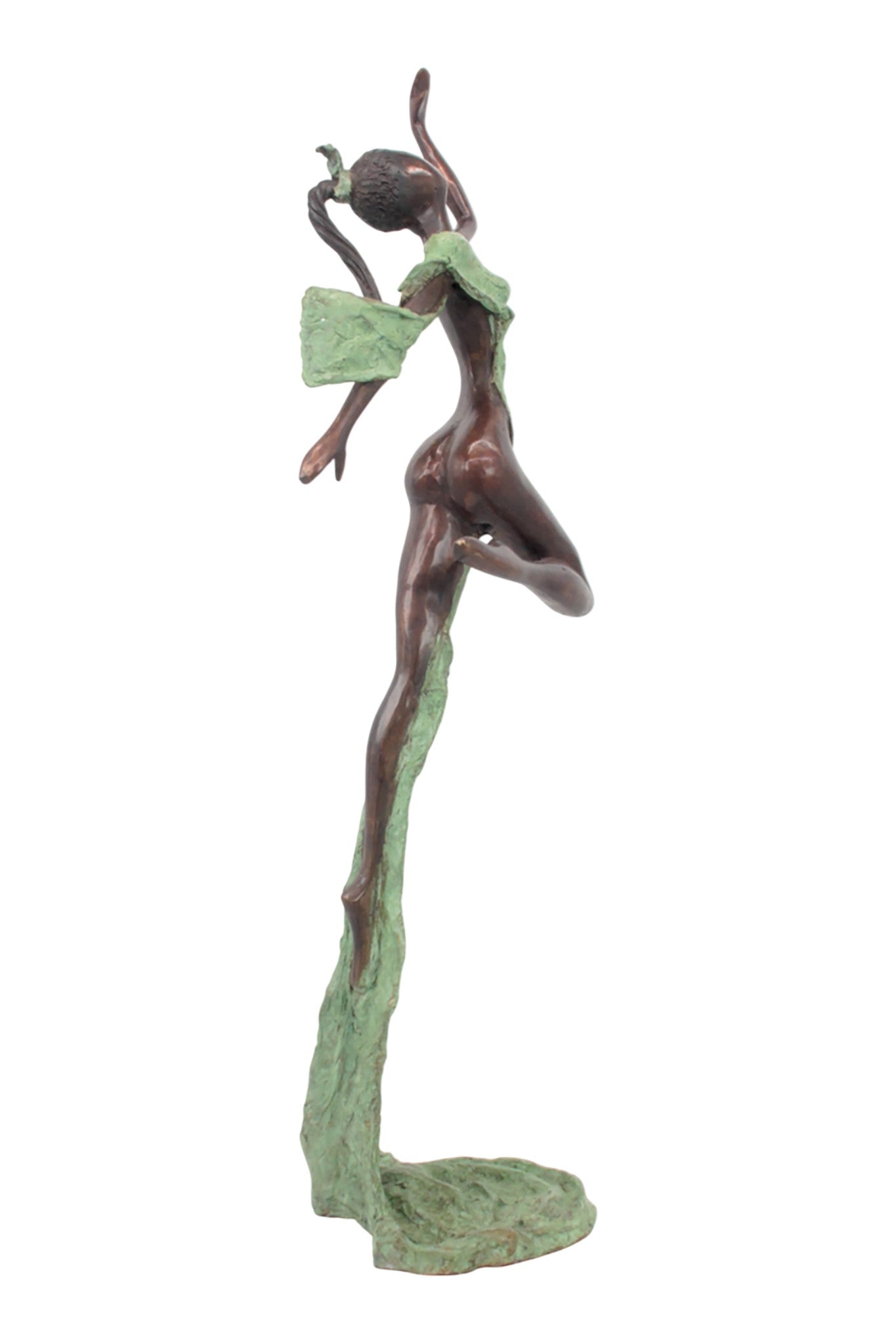 Bronze Issouf danseuse 70 cm vert n°3 