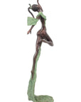 Bronze Issouf danseuse 70 cm vert n°3 