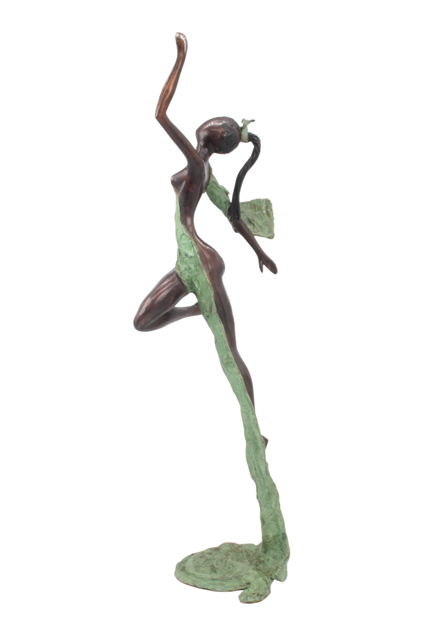 Bronze Issouf danseuse 70 cm vert n°3 