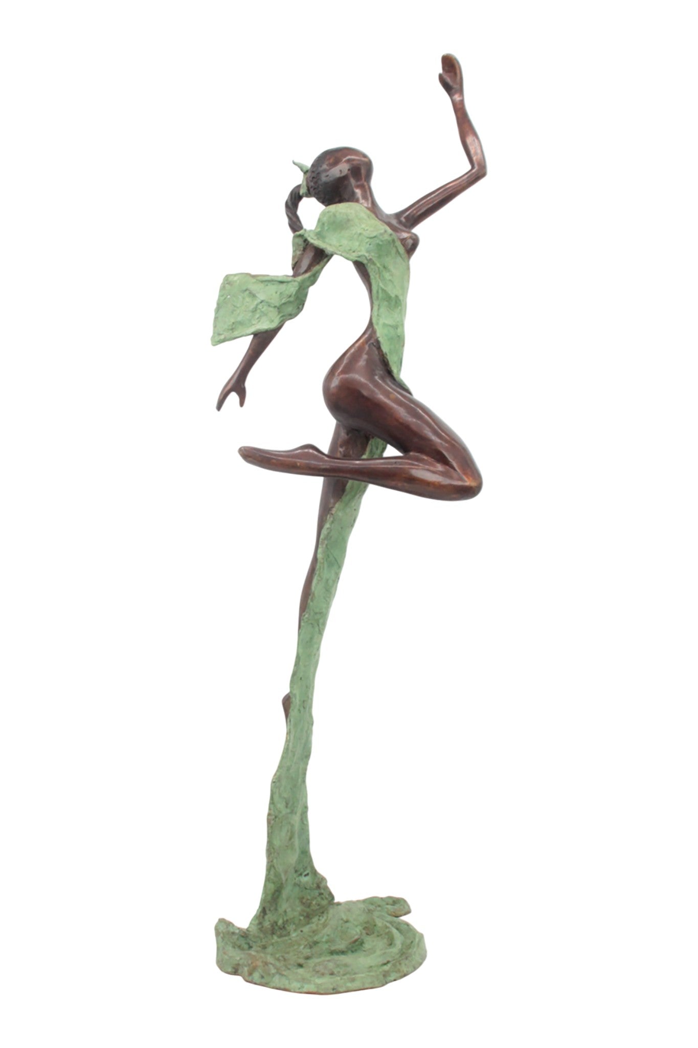 Bronze Issouf danseuse 70 cm vert n°3 