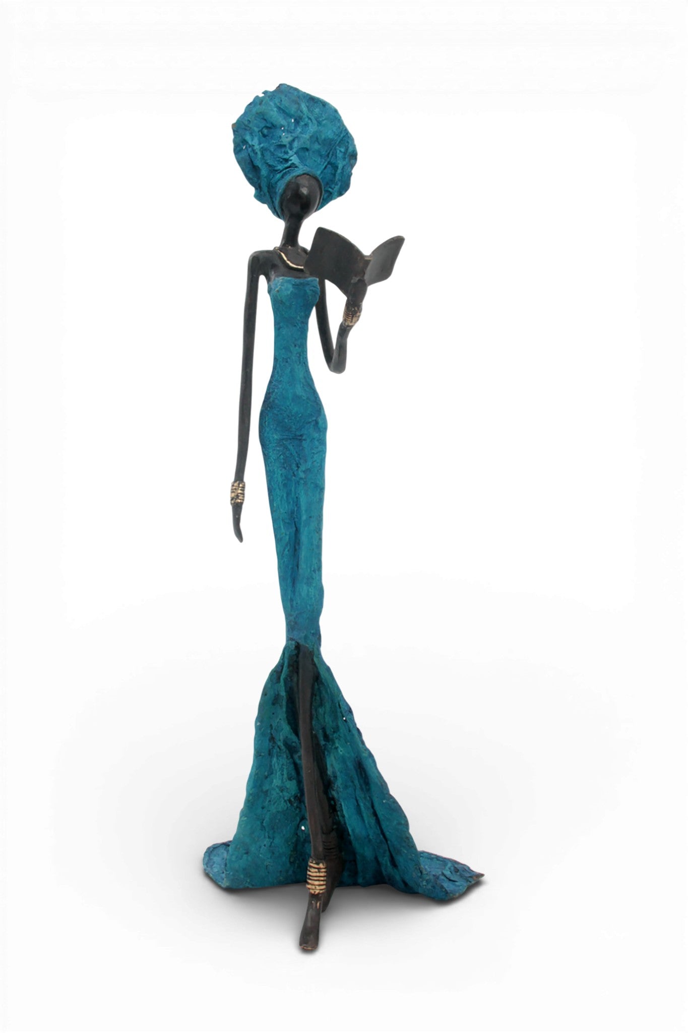 Bronze sans socle 55 cm bleu n°1 