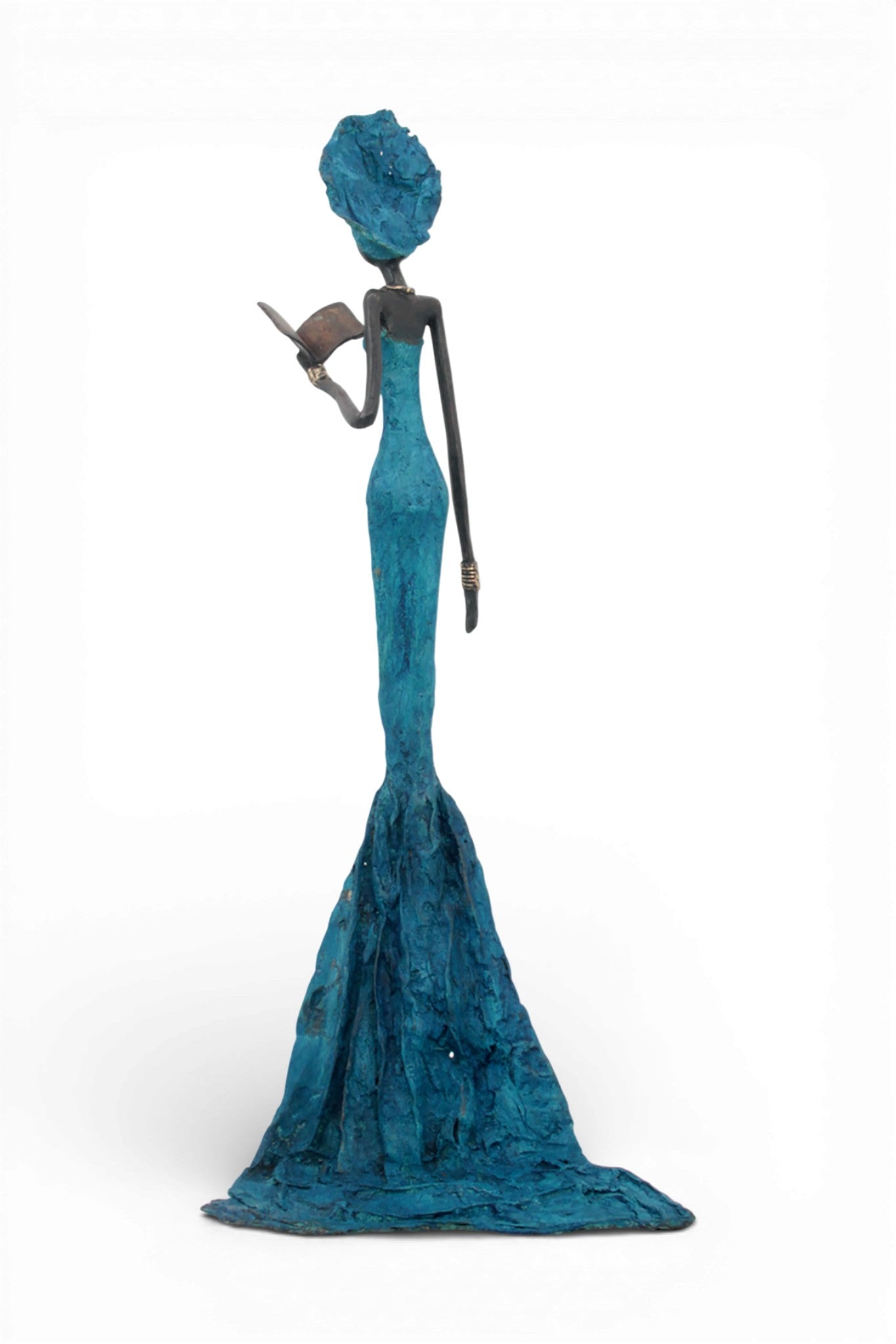 Bronze sans socle 55 cm bleu n°1 