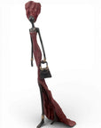 Bronze sans socle 55 cm rouge n°1 