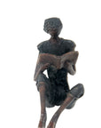 Bronze assis à poser 25 cm noir n°10 Bronzes d'Afrique