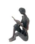 Bronze assis à poser 25 cm noir n°10 Bronzes d'Afrique