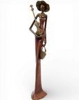 Bronze Issouf 55 cm marron / rouge n°2 