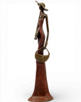 Bronze Issouf 55 cm marron / rouge n°2 