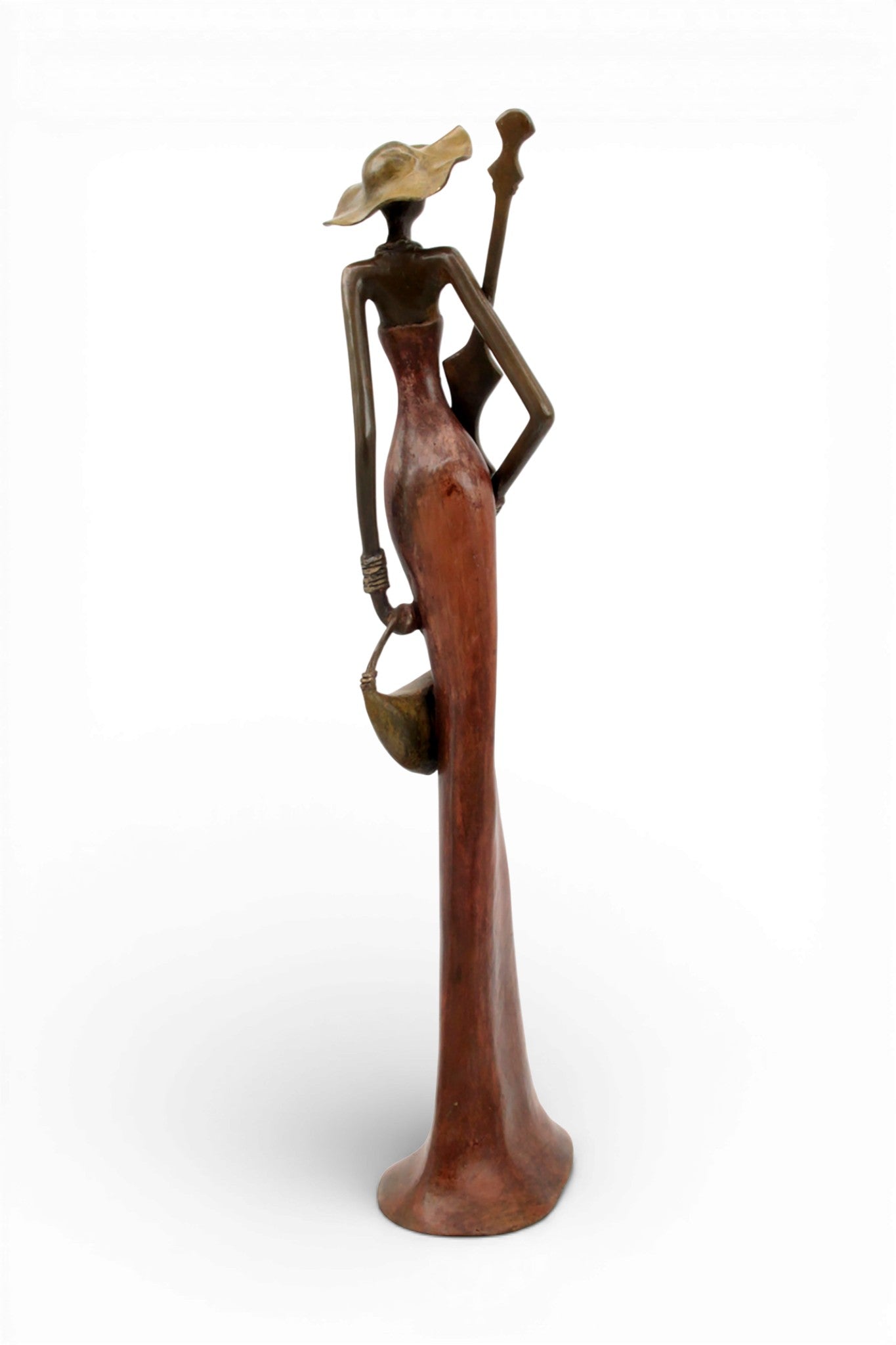 Bronze Issouf 55 cm marron / rouge n°2 