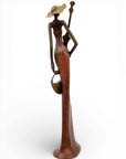 Bronze Issouf 55 cm marron / rouge n°2 
