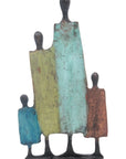 Famille 4 personnages  marron et vert n°2 