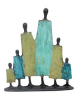 Famille 6 personnages marron & vert n°1 