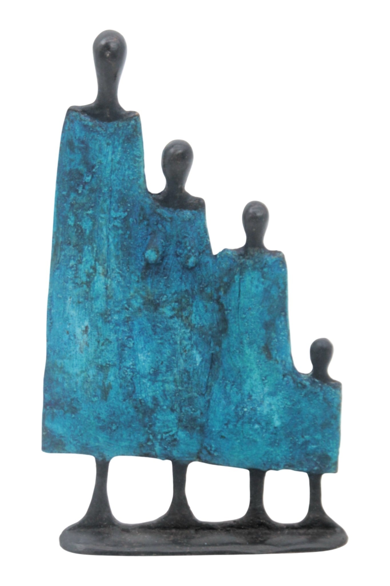 Famille 4 personnages bleu n°2 